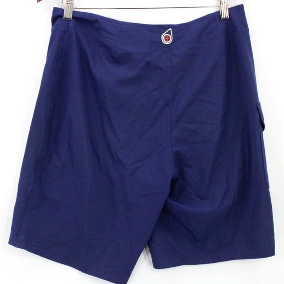 Original Waterman Mens Shorts Blue Swim Trunks Lifeguard Pockets Drawstring 32" - Picture 5 of 7